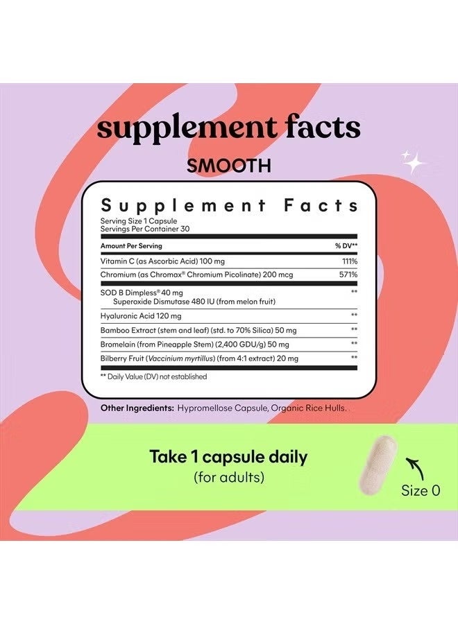 Lemme, Smooth, Cellulite Support & Skin Smoothing, 30 Vegan Capsules - Image 4